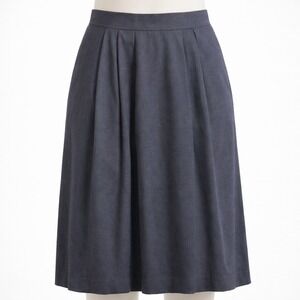 Vtg Austin Hill Pleated Midi Skirt Dark Navy Blue S USA Ivy Academia Preppy